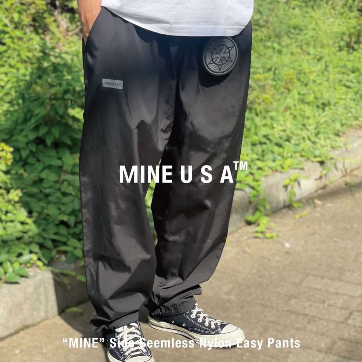 MINE_U.S.A. SIDE SEAMLESS NYLON EASY PANTS