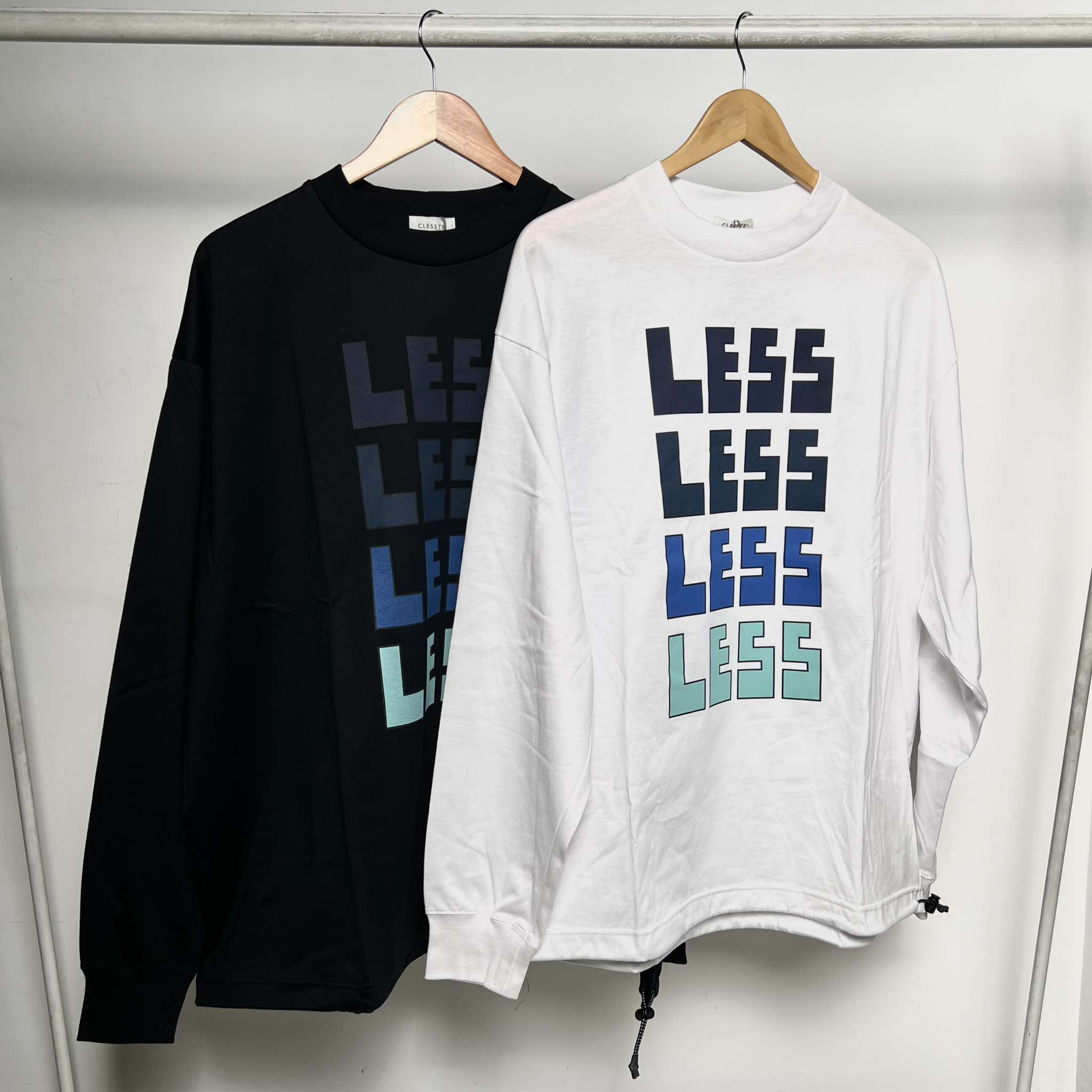 CLESSTE 24AW “LESS” MASSIVE L/S T-SHIRTS WITH DRAWSTRINGS (COLOR LOGO)