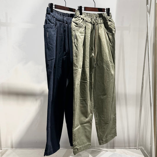 S.F.C 24FW - WIDE TAPERED EASY PANTS (HERRINGBONE)